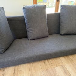 FRIHETEN Sleeper sofa, Skiftebo dark gray