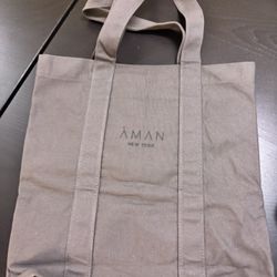 Aman Resort New York Grey Canvas Tote - Brand New