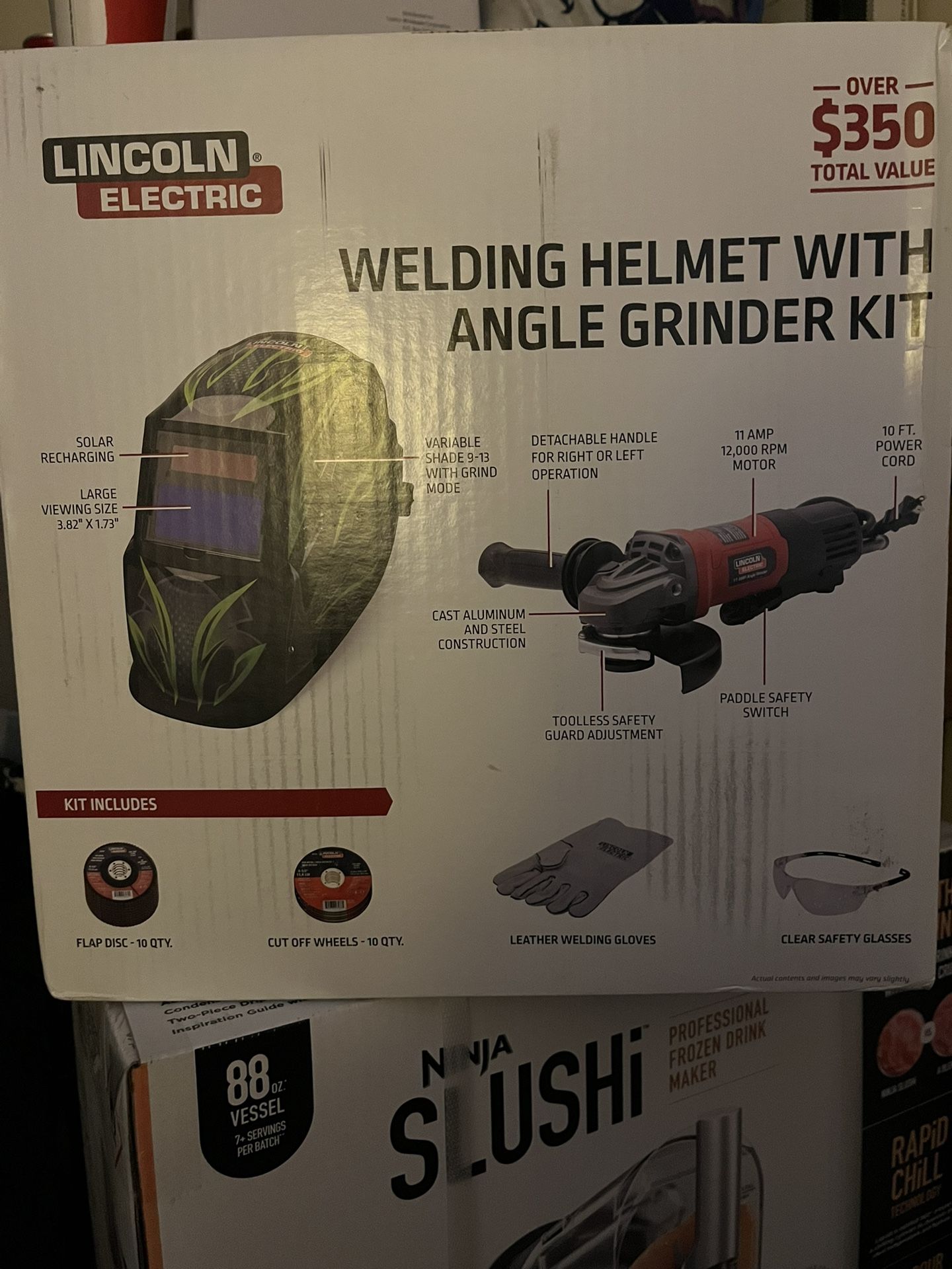 Welding Helmet And Grinder