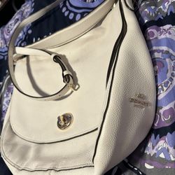 White Leather Coach Purse