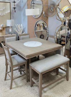 Casual Transitional 6 pc Counter Height Dining Table Set!!!  available in 4 Colors!!