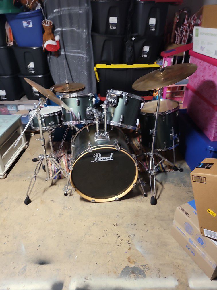 Pearl Export EXX725S/C 5-piece Drum Set with Snare Drum - Grindstone Sparkle