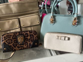 Two purses with juicy couture and coach wallet $40