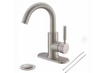 Brushed Nickel Single-Handle Bathroom Faucet