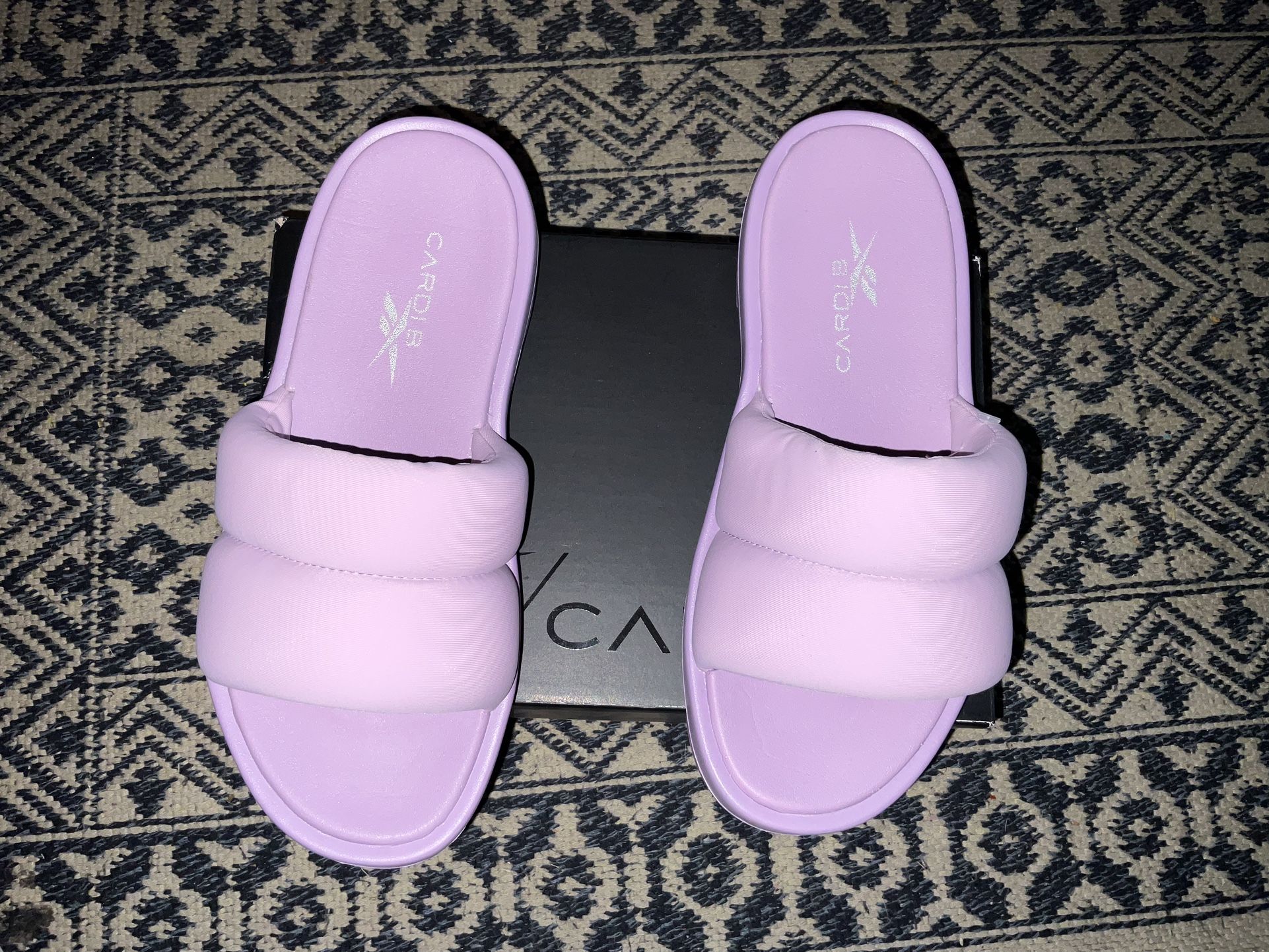 Reebok Cardi B Slide “Ultima Purple” Women’s Size 8 New In Box 