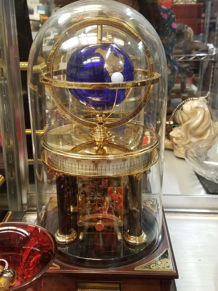 Franklin Mint Anniversary Globe Clock