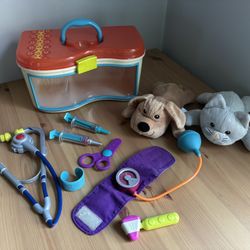 B Toys Doctor Veterinarian Kit Dramatic Play Kit Plus Melissa Doug Kitten 