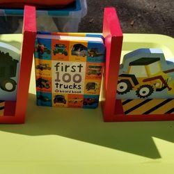 Truck Book Ends - Boys Room Decor