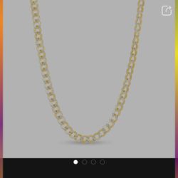 Gold Necklace 18in Diamond Cut