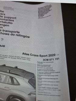 OEM cross bars for VW Atlas Cross Sport