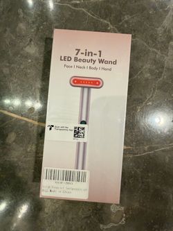 Microcurrent Facial Wand with Red Light Therapy, Face Massager & 7 LED Light Modes