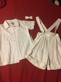 Boys 3T baptism shorts set