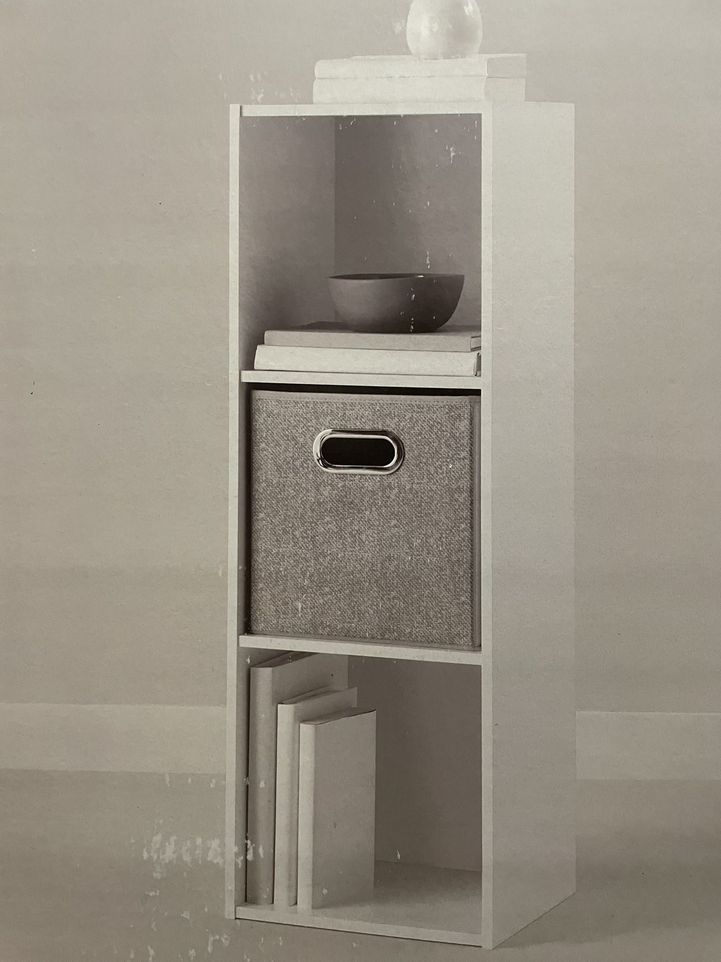White 3 Cube Storage Shelf : New In Box