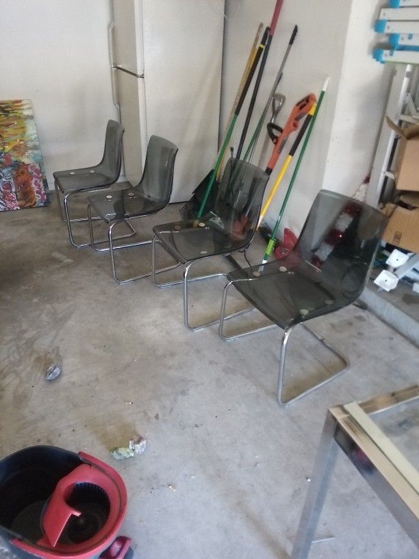 Ikea Plexiglass Chairs
