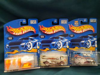2000 Hot Wheels Virtual Collection Fathom This, Dogfighter,And 2003 Rail Rodder