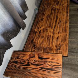 Custom Wood Table /Bar Stool/. Bench Set