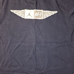 Jordan AF-1  T Shirt Navy Blue Size XL Vintage 