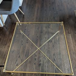 Gold / Brass & Glass Coffee Table 