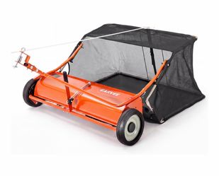 42 in Tow-Behind Lawn Sweeper, High Hopper, Orange