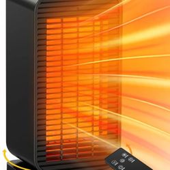 BALKO Space Heater, Portable Electric Heaters for Indoor Use with Thermostat, Fan Mode, Remote Control, Tip-over & Overheat Protection, 1500W PTC