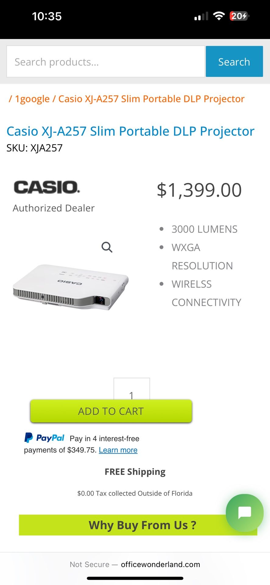 Casio Projecter