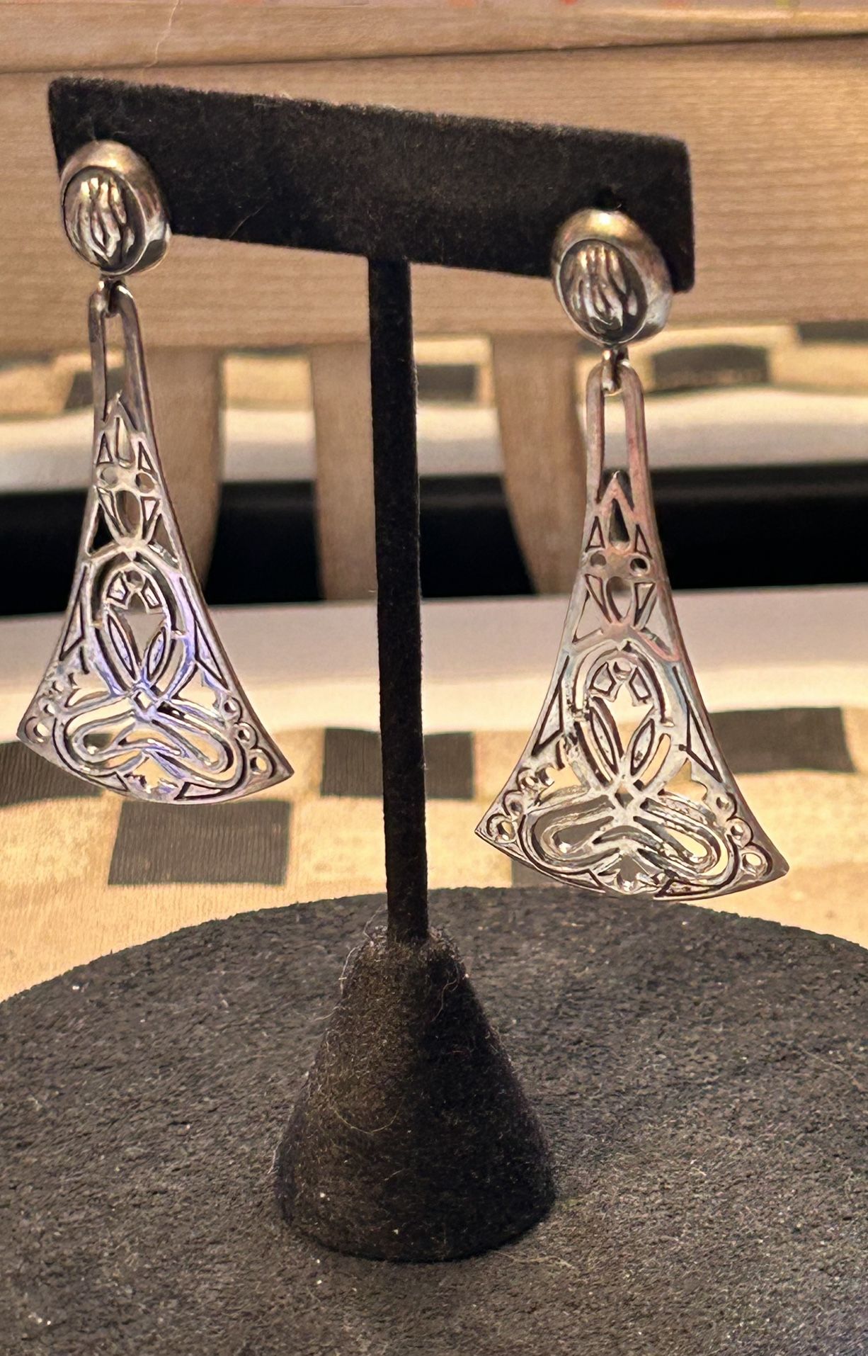 Unique Handmade Sterling Silver Earrings Inspired By Artist Frida Kahlo Mexico