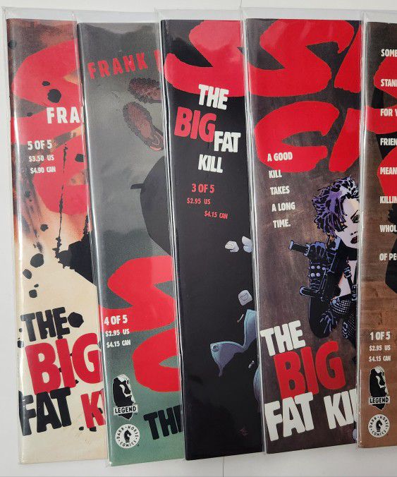 Sin City Big Fat Kill #1-5 Comic Books Plus Extras