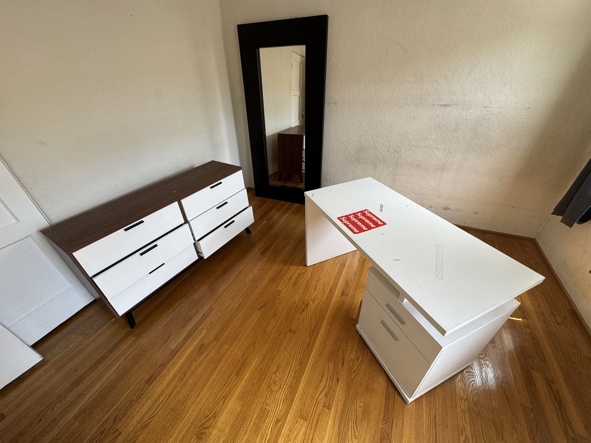 Mirror Desk Couch And 2 Drawers