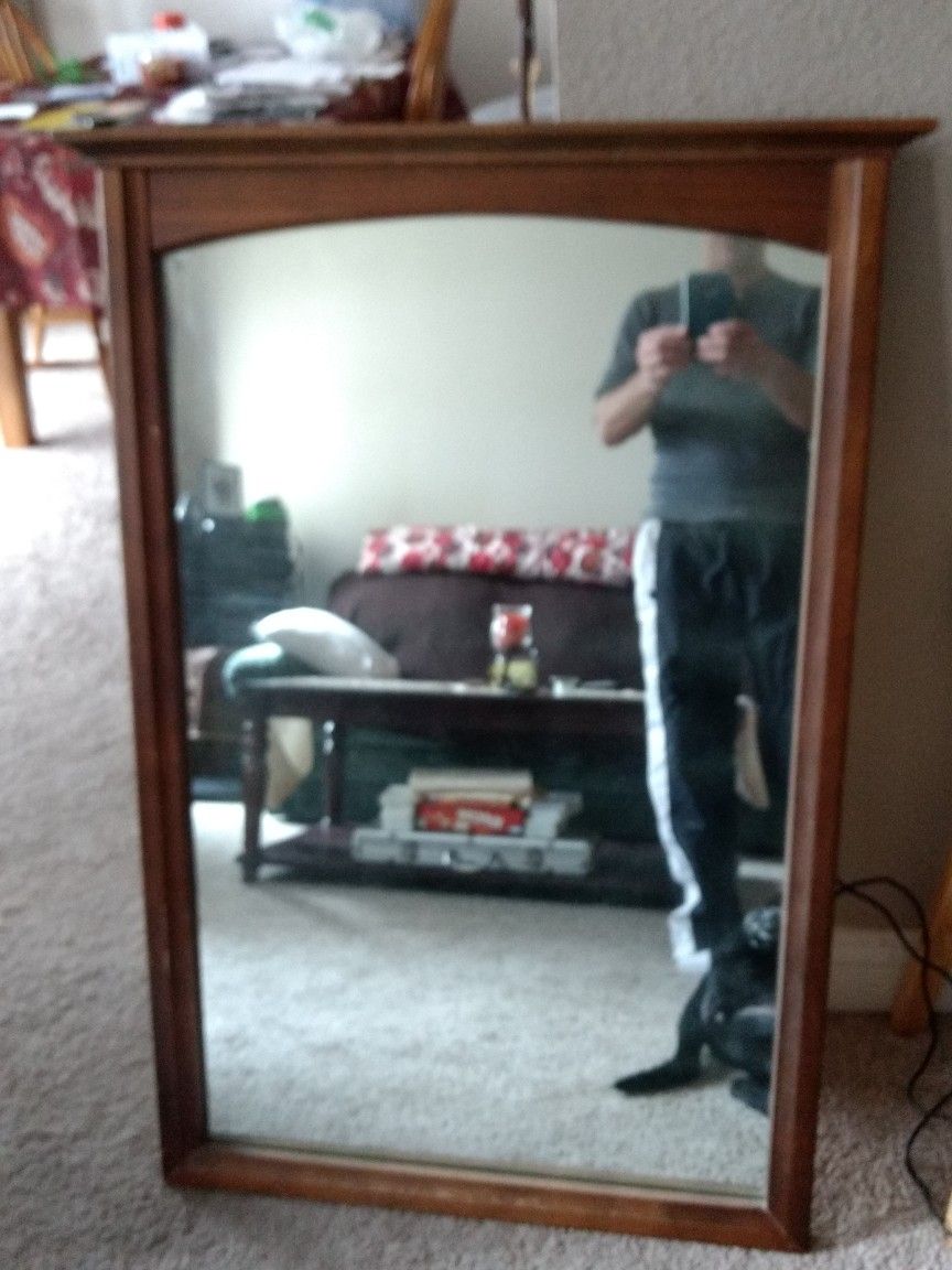 Large hanging wall mirror