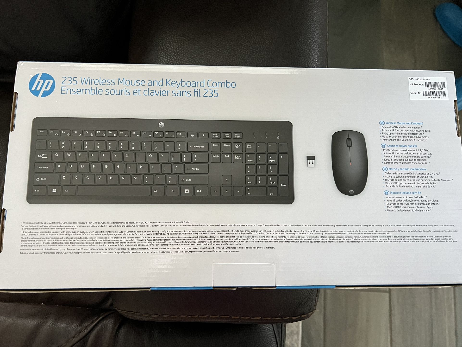 Brand new in box HP 235 wireless mouse and keyboard combo