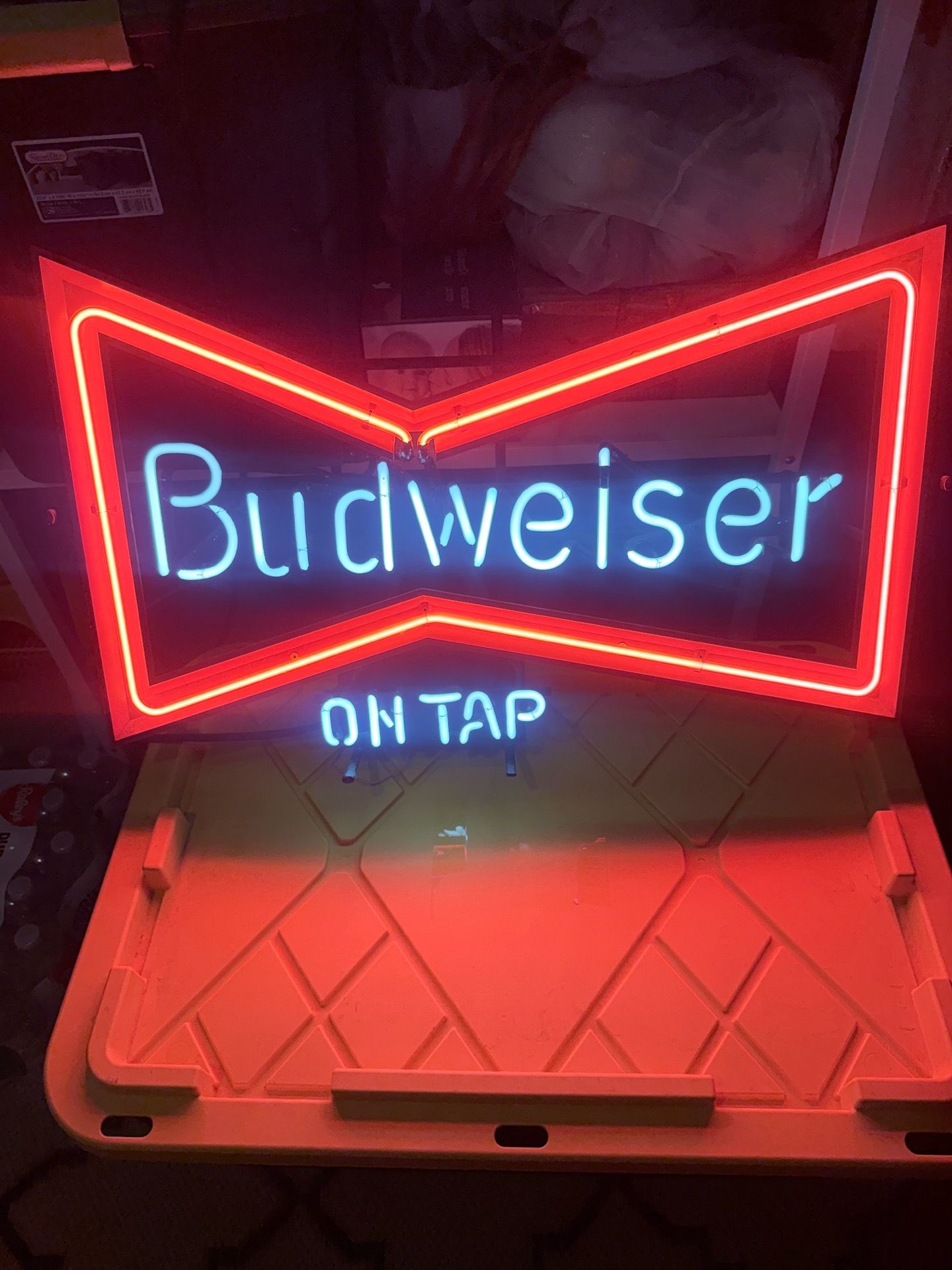 Vintage Budweiser Neon Bowtie Beer Sign – Real Neon – Fully Working