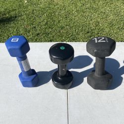8lb, 10lb, 12lb. Hand Weight Bundle