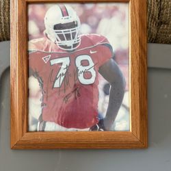 8" 10" Signed  Bryant McKinnie  Photo 