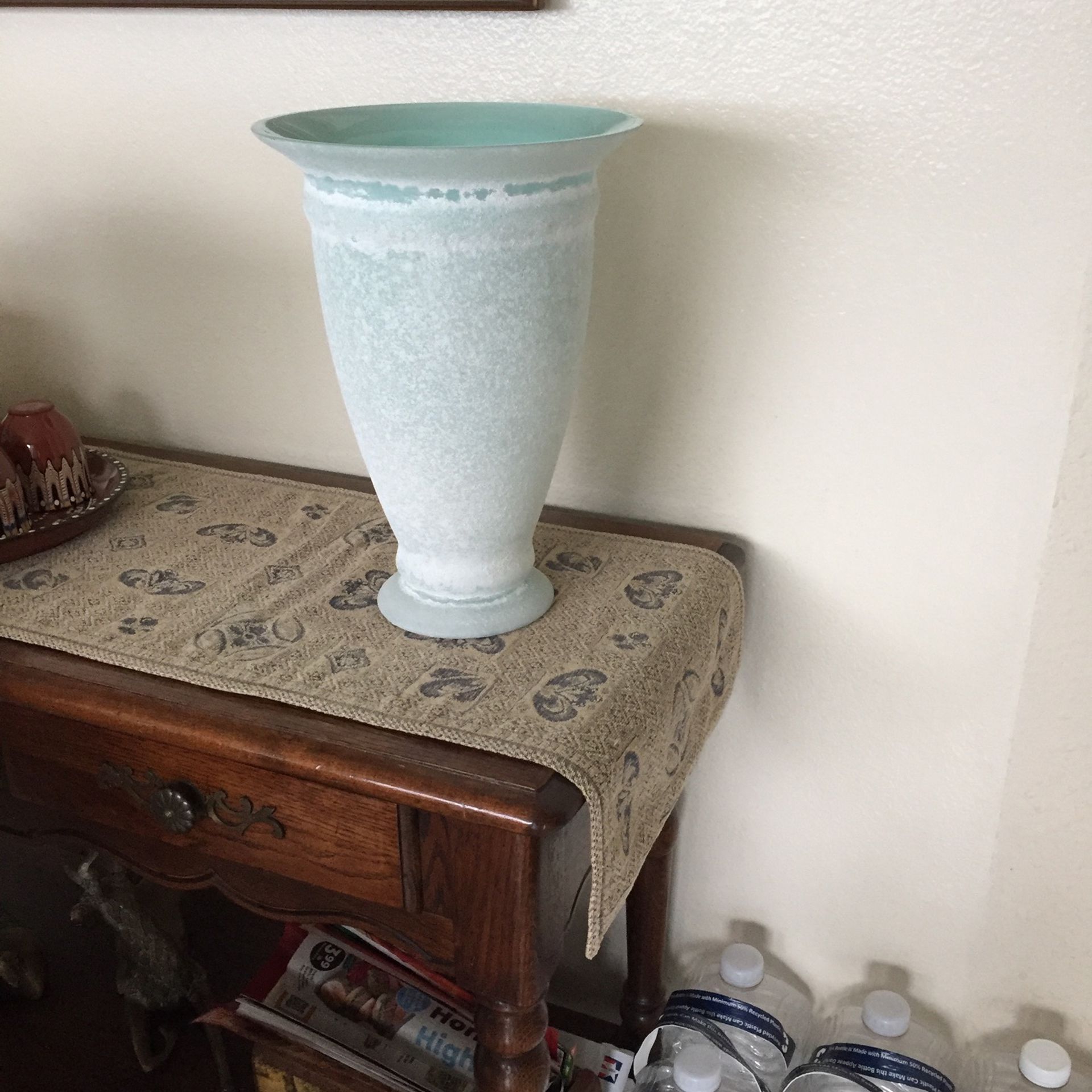 Venetian Frosted Vase 14in. Tall