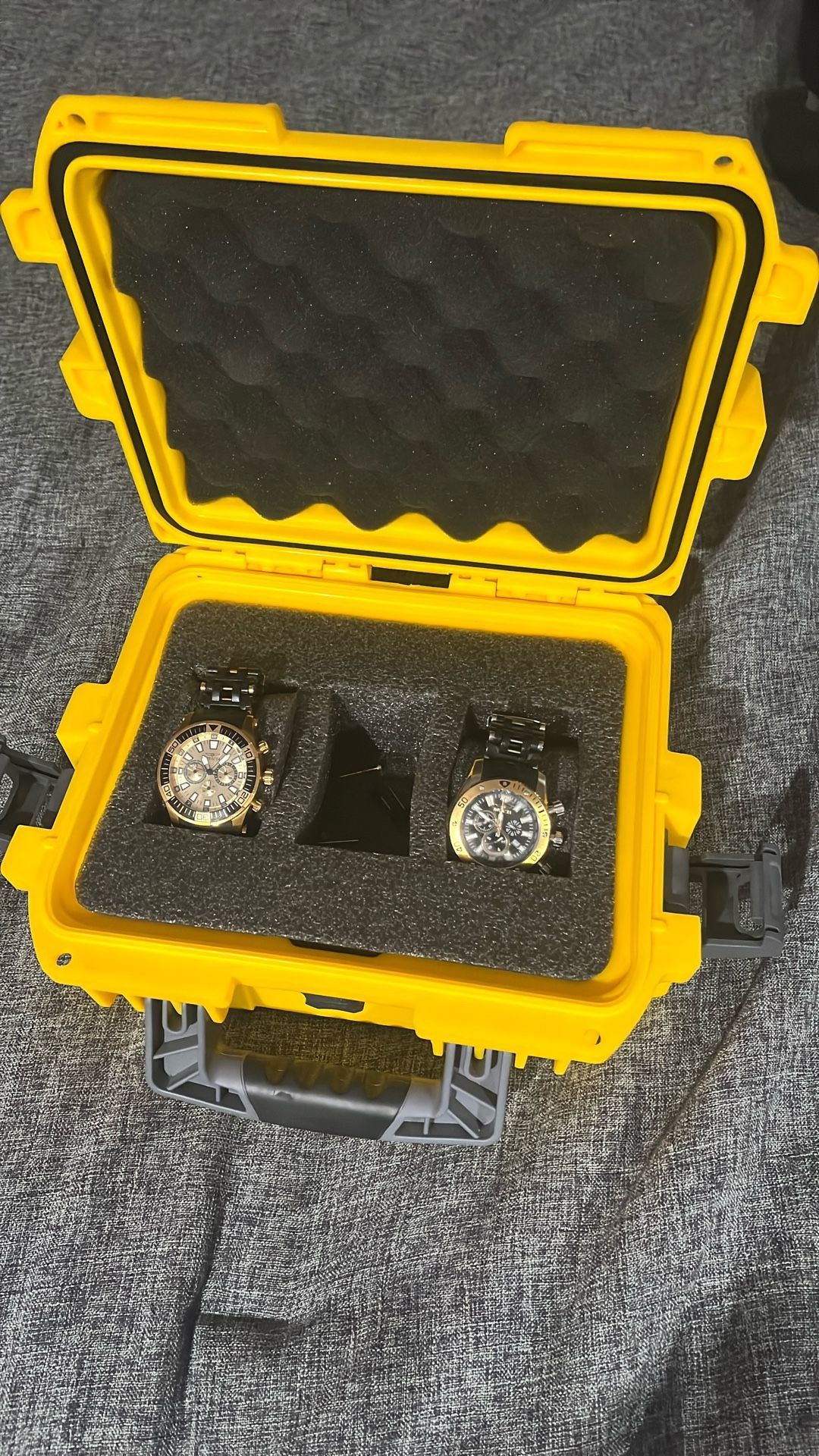Invicta Slot Impact Resistant Yellow Collector Case/Watch Box