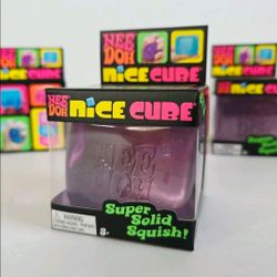 Schylling NeeDoh Nice Cube purple Sensory Squeeze Toy with Super Solid Squish