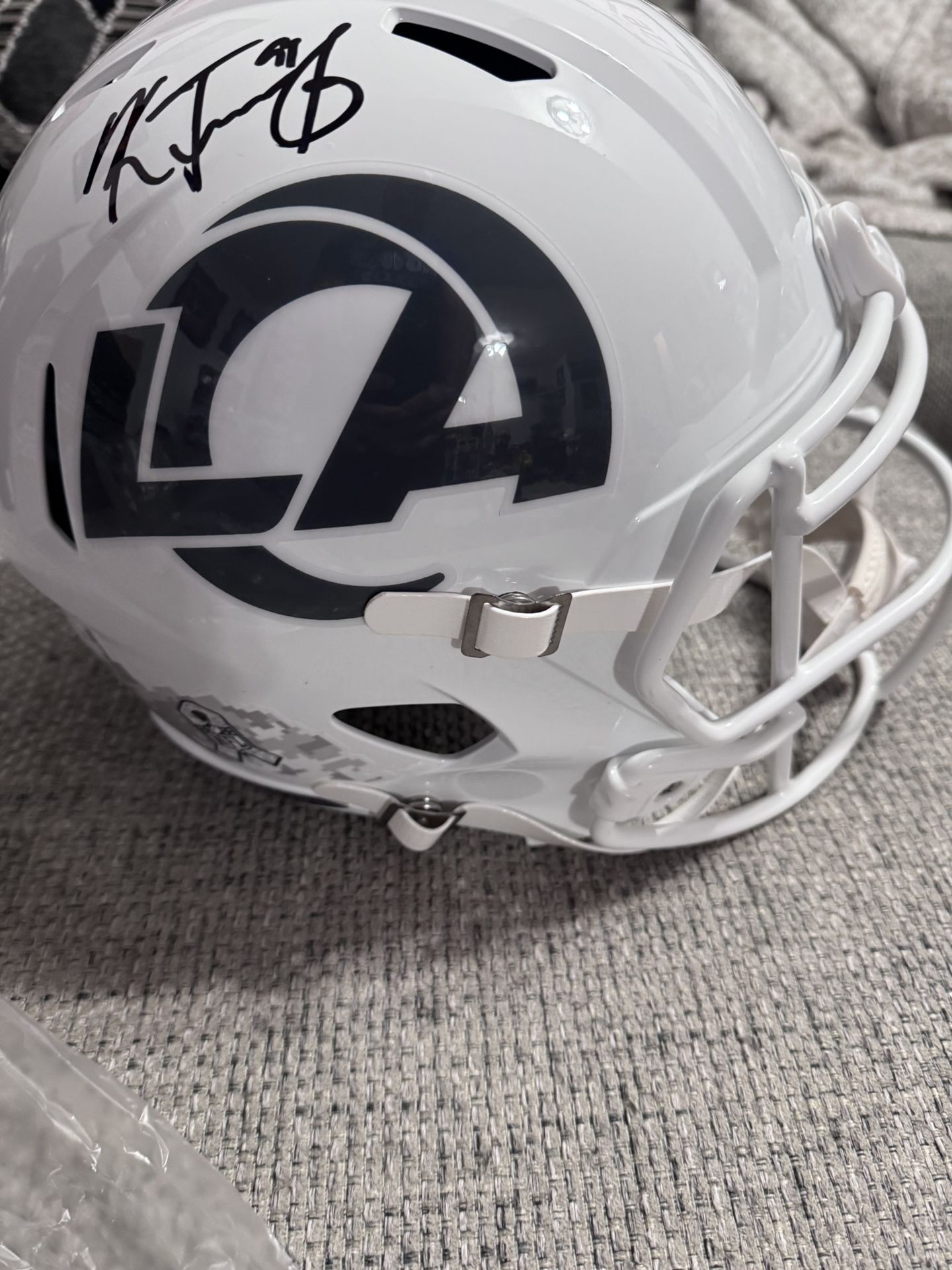 Kobie Turner Signed Autograph Full Size Rams STS III Replica Helmet - Beckett Coa