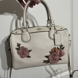 Coach Mini Bennett With Embroidered Flowers