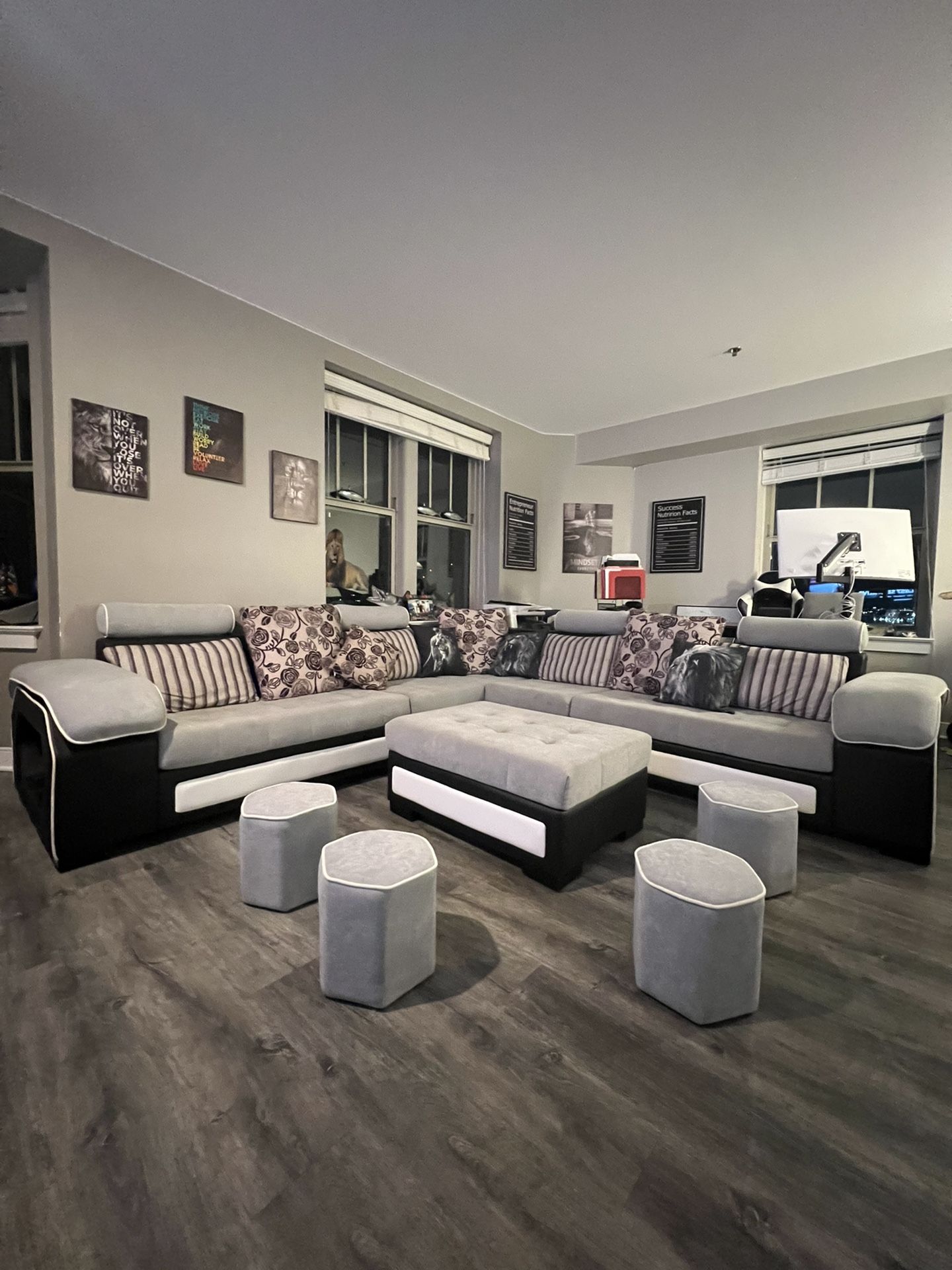 One Of A Kind Luxury Couch And Accessories For $2,500