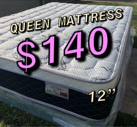 Queen size pillow top bamboo brand mattress new