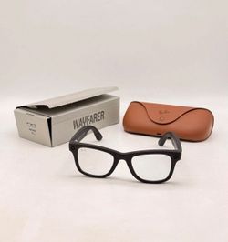Ray-Ban Meta - Wayfarer (Gen 2) glasses with Meta AI, Audio, Photo, Video Compatibility - Clear lenses - Matte Black