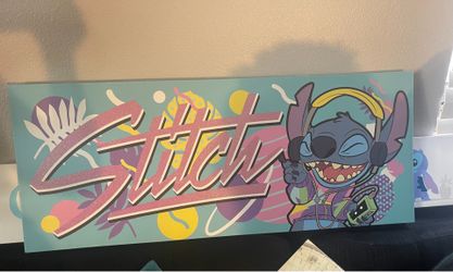Disney stitch retro wall art 40 x 16 inches