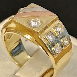 Gold & CZ man’s ring