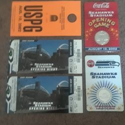 Opening Day Seahawks Stadium Used Tickets & Extras