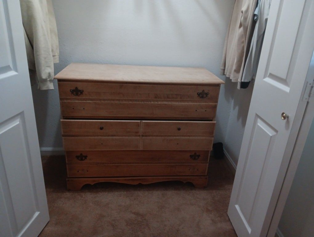 Freshly Sanded Wooden Dresser
