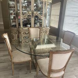 Dining table and China cabinet