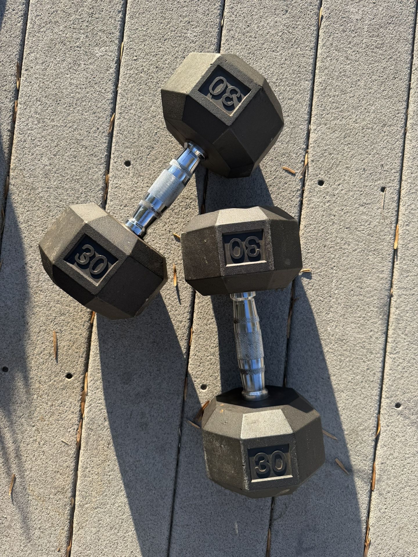 Pair of 30 lbs Dumbbells