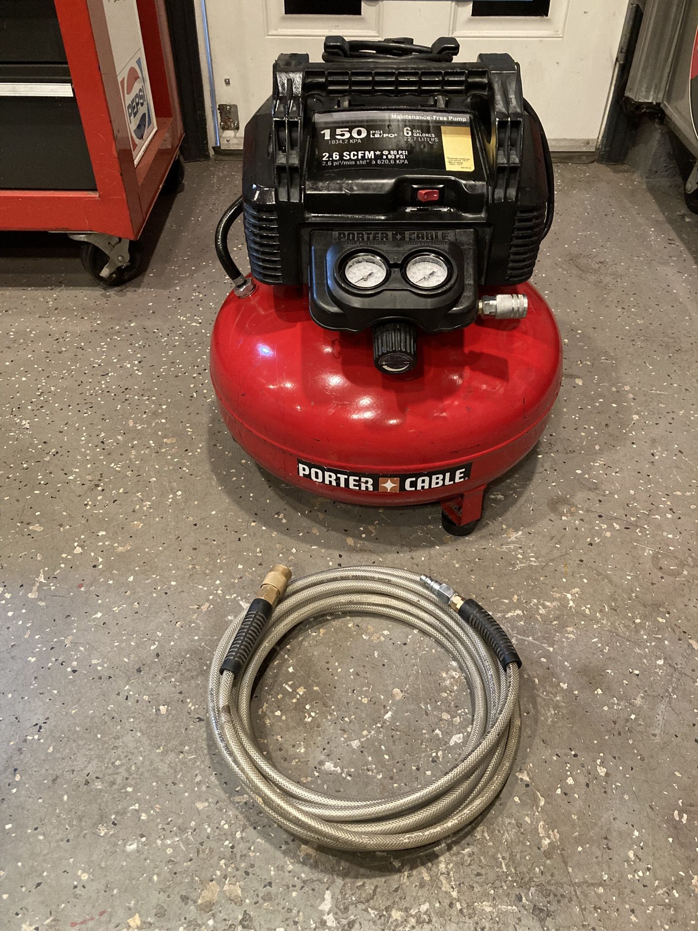 Air Compressor Porter Cable With Hose. Price Firm