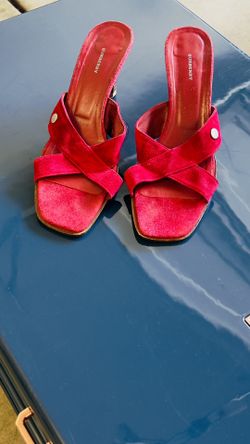 Burberry Used Burgundy Suede Sandals Size 10