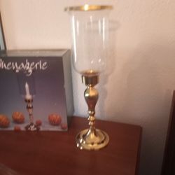   2  New Brass Hurrican Lamps